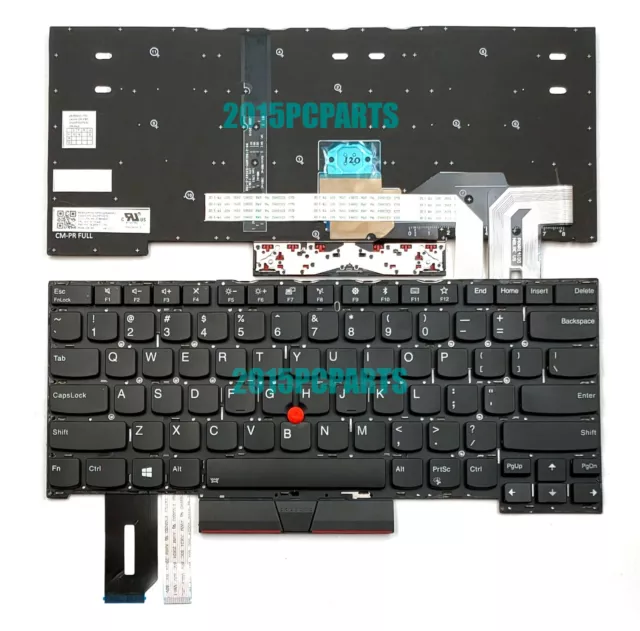 New Original Lenovo Thinkpad T490S T495S Keyboard US Backlit