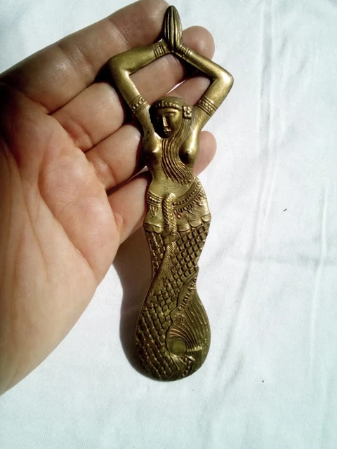 Vintage Asian Motivated Bottle Can Opener Shaped Like a Woman  Signed Thailand