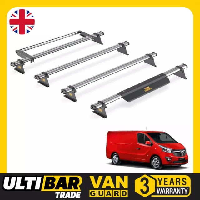 Vauxhall Vivaro Roof Rack for 2014-2019 Standard Roof 4x Bars Van Guard Trade