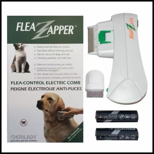 Electronic Electric Epilady Flea Zapper Comb Safe Cat Dog Pets Kills Fleas New 2
