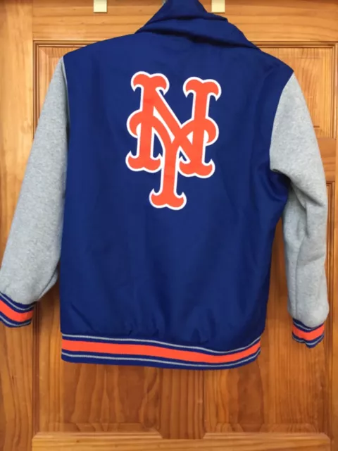 New York METS JH Designs Reversible Bomber Jacket MLB X-Large Size XL