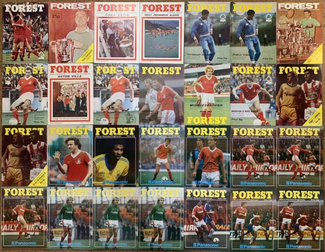 NOTTINGHAM FOREST HOME FOOTBALL PROGRAMME COLLECTION Job Lot REDS Bargain Bundle