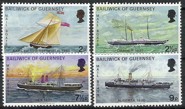 GUERNESEY #10 série 57/60 Bateaux N**, VF MNH bonne côte