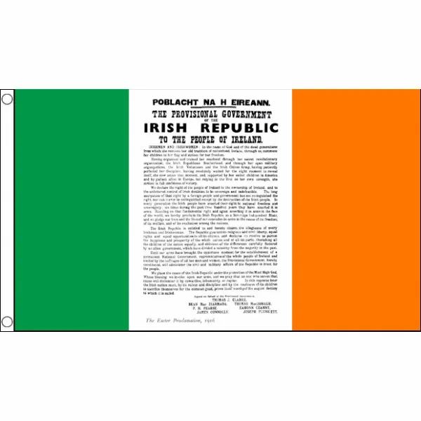 Ireland 1916 Proclamation Flag - 3 x 2 FT - Irish Republican Rebel Easter Rising