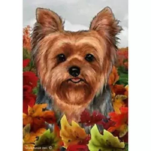 Fall Garden Flag (TB) - Yorkshire Terrier Yorkie 131081