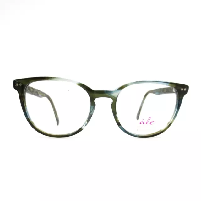 Ale by Alessandra 617-3 Blue Green Round Horn Rim Eyeglasses 51[]18 135 mm