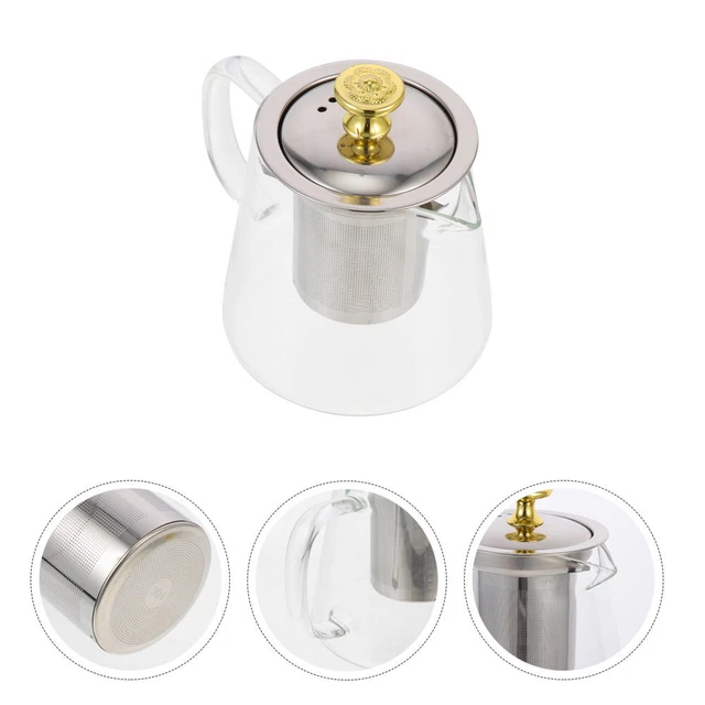 Tea Infuser Loose Leaf Warmer Glass Teapot Portable Water Kettle