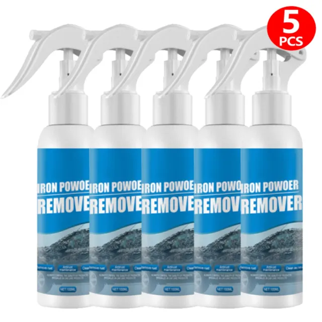 OUHOE Car Rust Removal Spray, Car Iron Remover Spray,Iron Powder Remover for Car