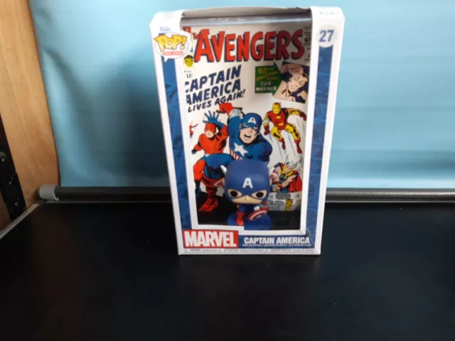 Funko Pop Marvel Captain America  Comic Covers Little RIP On Cardboard