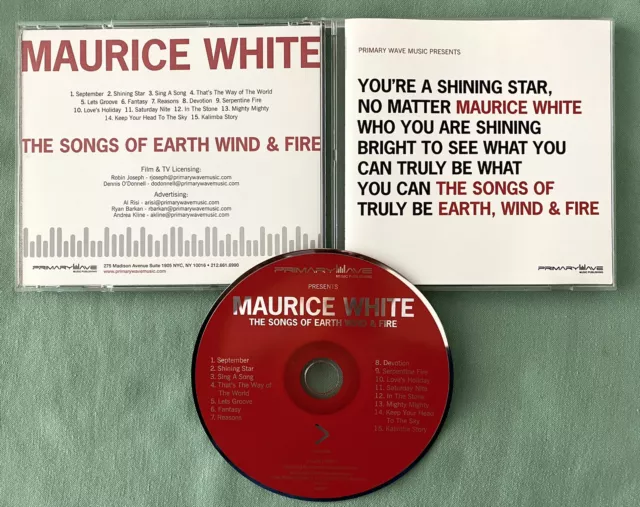 Maurice White Promo CD Die Songs Of Earth Wind & Fire