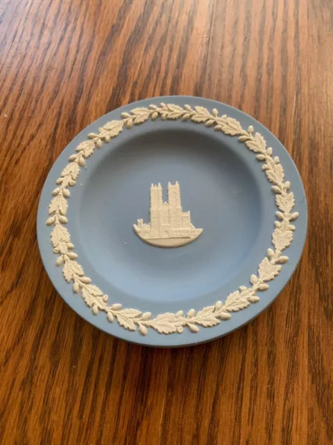 4.25 " Himmelblau Weiß Porzellan Platte Wedgwood England Jasperware Schloss Wii