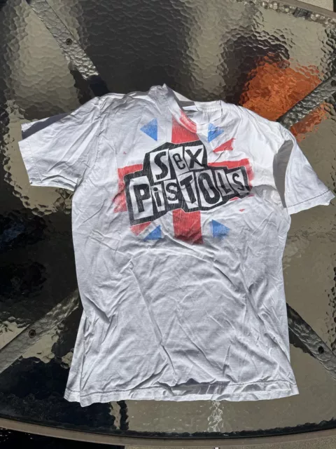 Sex Pistols Anarchy In The UK Vintage T-Shirt Size XL White