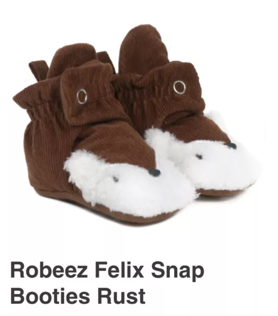 NEW- Robeez Felix  Copper Fox Baby Boy Shoes 3/6M