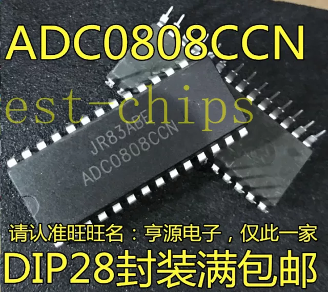 1pc ADC0808CCN ADC0808N 8-Bit Analog-to-Digital Converter DIP-28