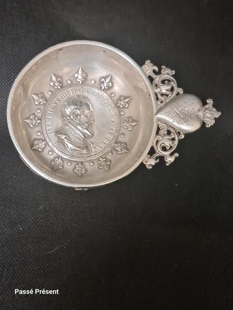 Tastevin En étain Motif Henri IV - Occasion