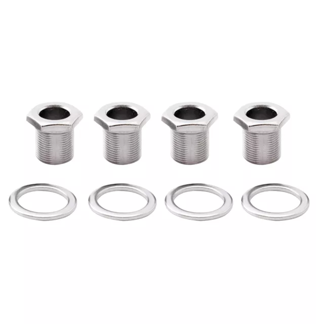 Musiclily Pro 4Pcs Chrome 15mm Bushing & 19mm Washer For Bass Sealed Tuning Pegs