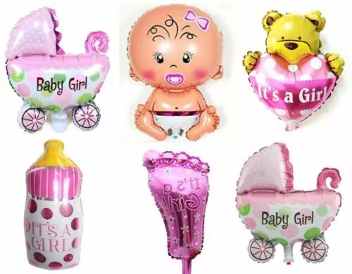 Baby Shower Decoration Fille, Baby Shower Girl Rose Ballons Decoration  Naissance Fille, Douche de Bébé Bannière, Fille Naissance Bapteme Ballon  Fête