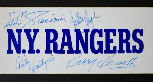 Andy Bathgate, Brad Park, Eddie Giacomin, Emile Francis, Harry Howell, Jean  Ratelle and Rod Gilbert New York Rangers Fanatics Authentic Multi-Signed  Lithograph - Beckett