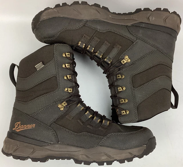 DANNER MEN'S 8& Leather Textile Vital Waterproof Hiking Boots Brown