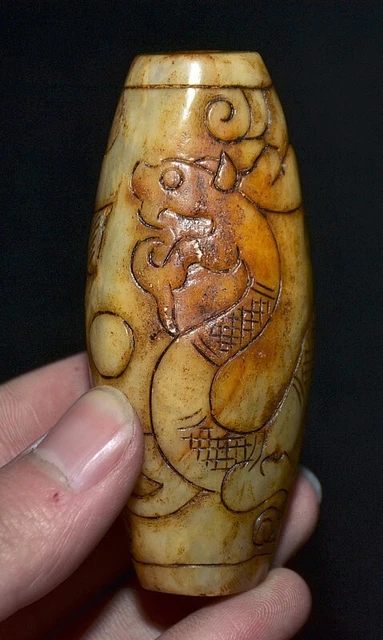 Collana Con Ciondolo - Pendente In Giada Naturale Intagliata A Ma Con Collana Senza Prezzo Di Riserva - Foto 12