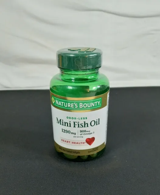 Nature's Bounty Fish Oil 1290 mg, 90 Mini Odorless Softgels Exp 05/24