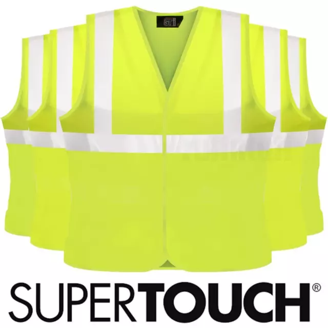 Kids Hi Vis Vest Unisex Childrens High Viz Visibility Safety Jacket - 5 PACK