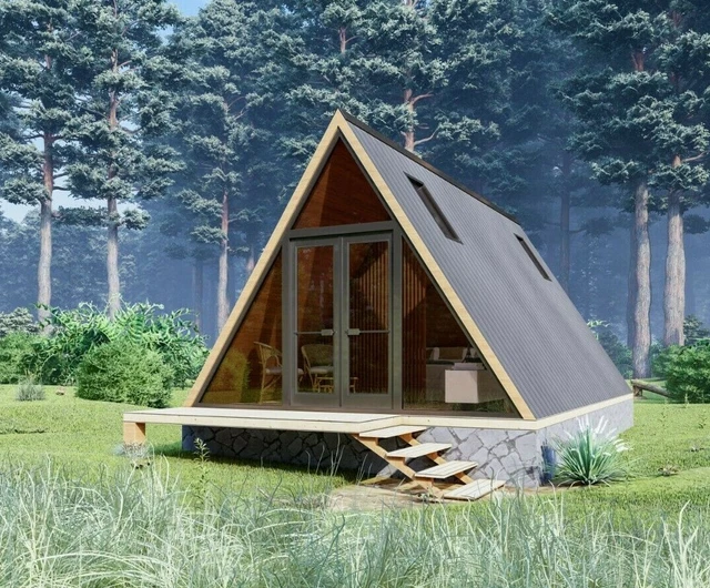 CUSTOM SMALL CABIN House Plan With 3D images And PDF For Blueprint ...