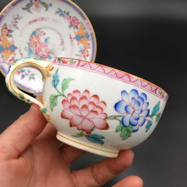 Tasse à Café en Porcelaine MINTON Couleur bleue et Rose