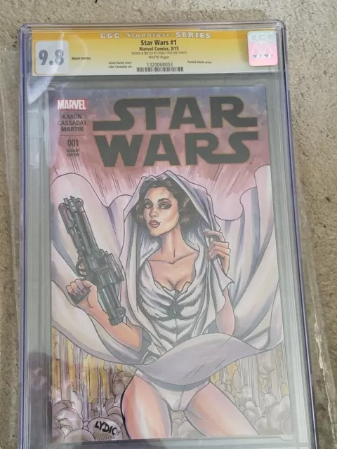 Star Wars #1 -- CGC 9.8 -- Signed, Sketched & Colored by Steve Lydic