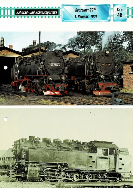 BAUREIHE: 99 22, Einheits-Schmalspurlokomotive Deutsche Reichsbahn ...
