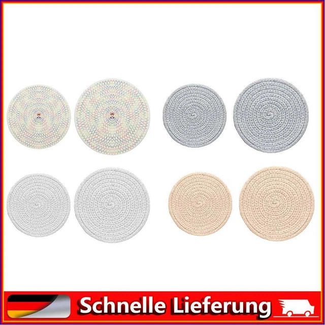 Round Straw Insulation Table Mats Kitchen Woven Holder Drink Coaster Placemat
