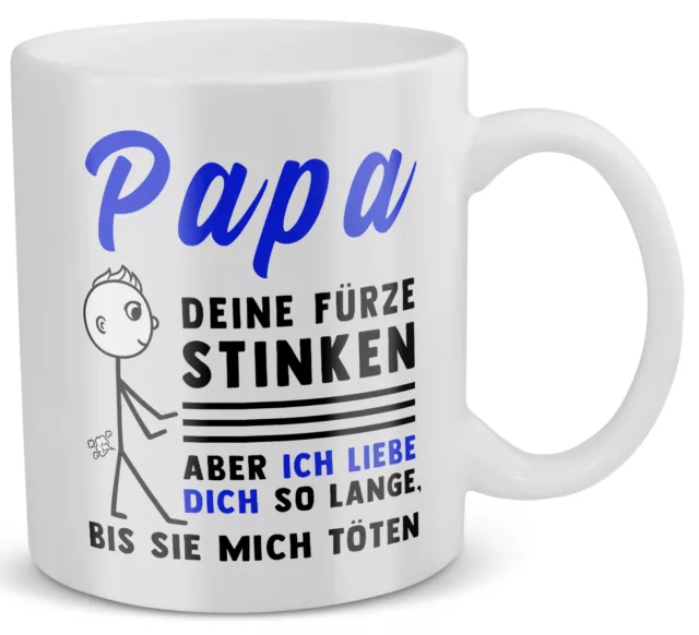 Papa Geschenk zum Vatertag Vater Tasse Geburtstag Kaffeetasse Mann Weihnachten