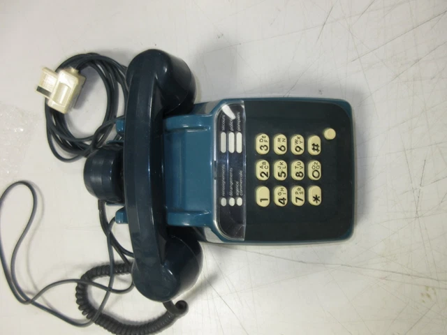 Téléphone vintage Socotel S63 bleu à touches - La Roue du
