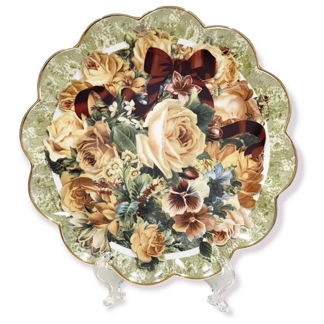 Franklin Mint Vintage Fine Porcelain Plate Limited Edition  Bouquet
