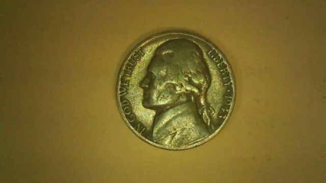 1943-P Jefferson Silver War Nickel -  35% Silver