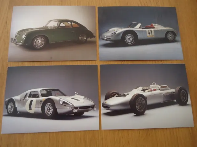 A Encadrer Lot 4 Carte Postale N° 15X10 Museum Stuttgart Porsche 356 A Coupe