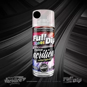 Fulldip Full Dip Acrilico Negro En Spray Llanta Coche