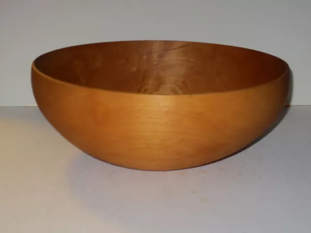 Vintage Large And Deep Wooden Bowl In Excellent Condition Marked Tree Spirit