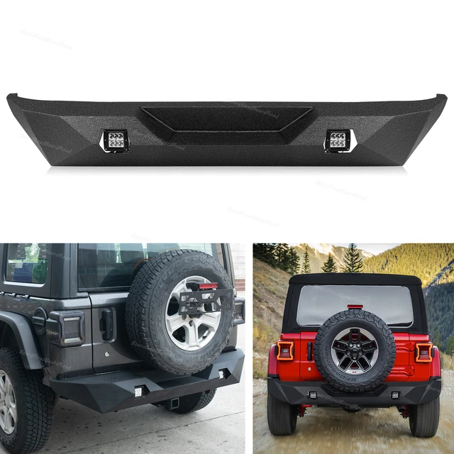 STEEL REAR BUMPER Fit For 20182023 2025 Jeep Wrangler JL & JLU w/ LED