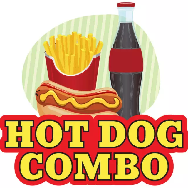 HOT DOG COMBO Concession Decal sign cart trailer stand sticker equipment