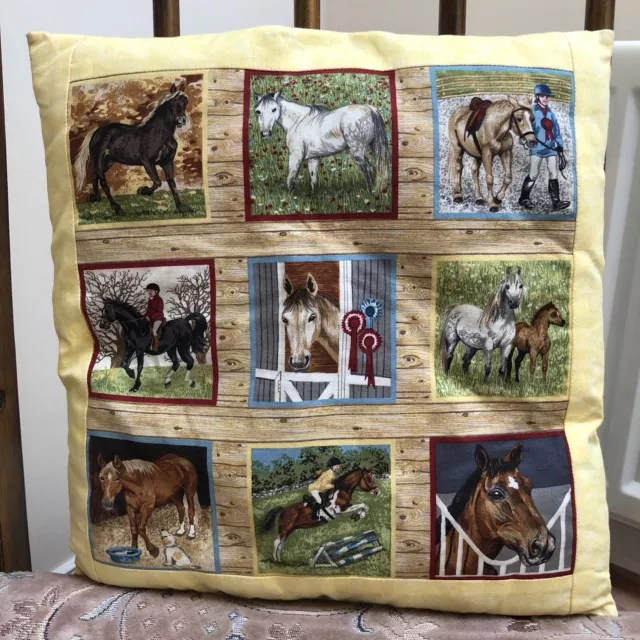 Vintage Horse/ Pony Cushion - Retro/ Kitsch Country Home Cottagecore Pillow