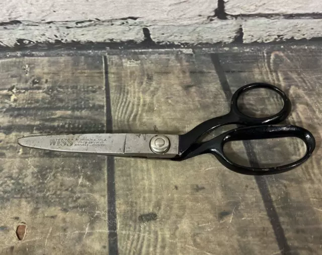Vintage RH Wiss Scissors Inlaid Steel Forged - Rigged