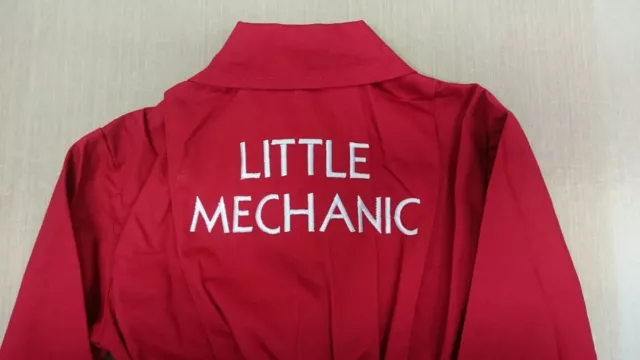 Little Mechanic Boiler Suit/ Kids Coveralls. Personalised with name on front