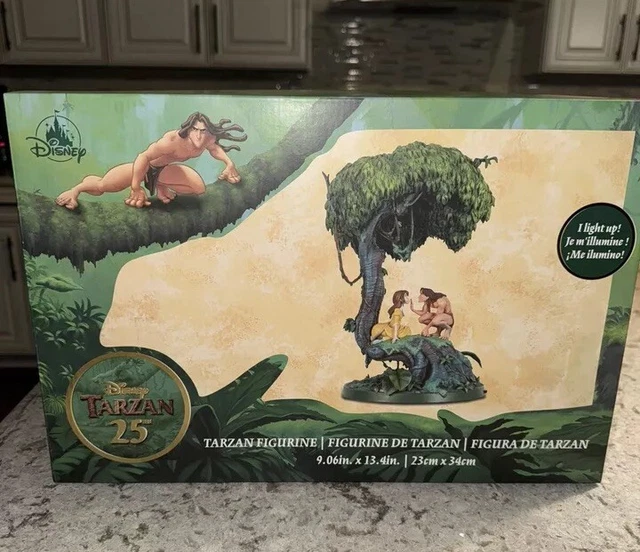 DISNEY 2024 D23 Tarzan & Jane 25th Anniversary Light Up Figurine New In