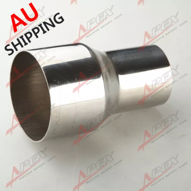 76MM (3") ID To 63MM (2.5") OD SS Flared Exhaust Reducer Connector Pipe