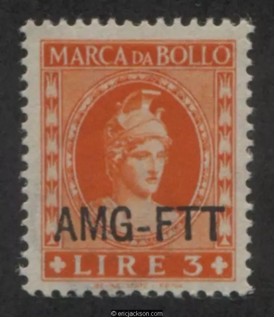 AMG Trieste Fiscal Revenue Stamp, FTT F53 mint, VF