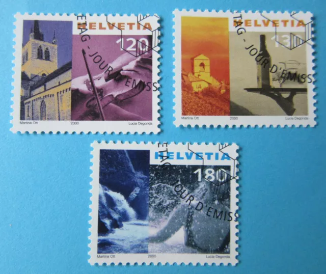 Schweiz 2000 - Tourismus - Satz mit Ersttagsstempel - Mi.Nr.1727-1729