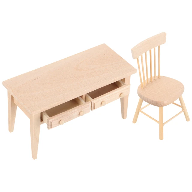 Adornos de muñecas muebles miniatura para casa de muñecas 1 12 escalas muñecas muebles de madera