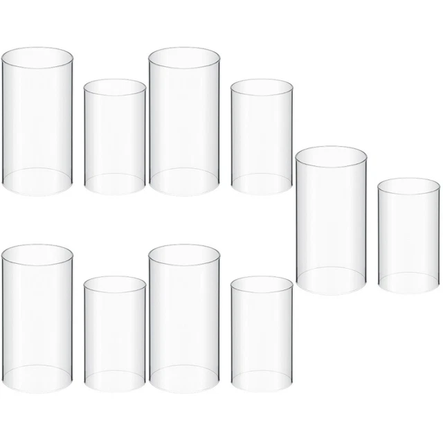 10 Pcs Daily Use Desktop Candle Cover Candle Cylinder for Daily Home