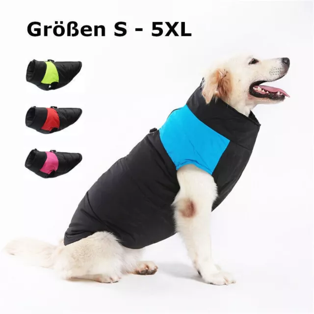 Waterproof Pet Dog Puppy Vest Jacket Warm Winter Clothes Outdoor Padded Coat UK